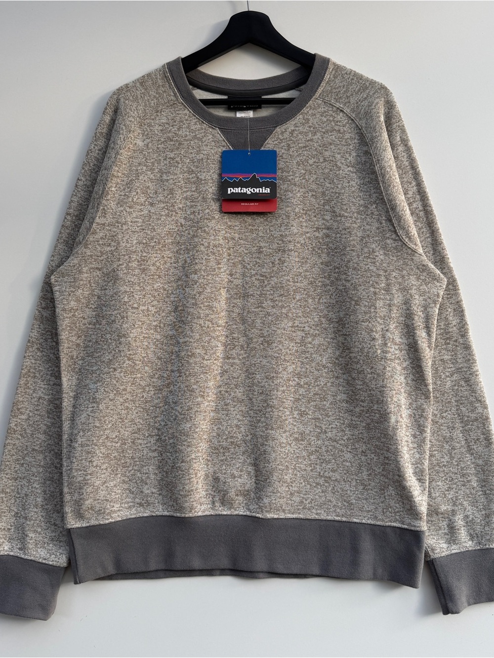 Patagonia Brisker Long Sleeve Crewneck Sweatshirt Mens Large Brown Gray